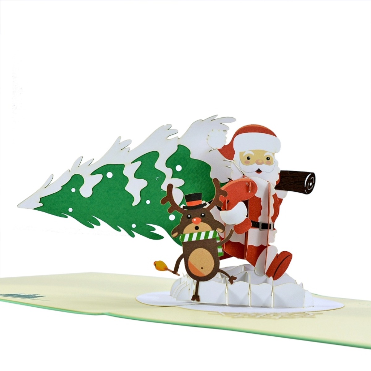 Bulk Christmas Santa Claus 3D greeting pop up card made in Vietnam 01