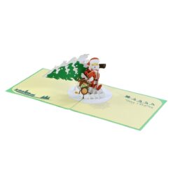 Bulk Christmas Santa Claus 3D greeting pop up card made in Vietnam 02