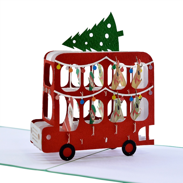 Christmas-Bus-Popup-Card-wholesale