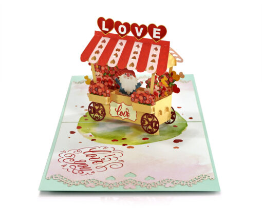 Wholesale Custom Valentine 3D Love pop up Card made in Vietnam 02
