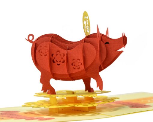 Bulk-Animal-Custom-Pig-3D-Model-Popup-card-manufacturer-02
