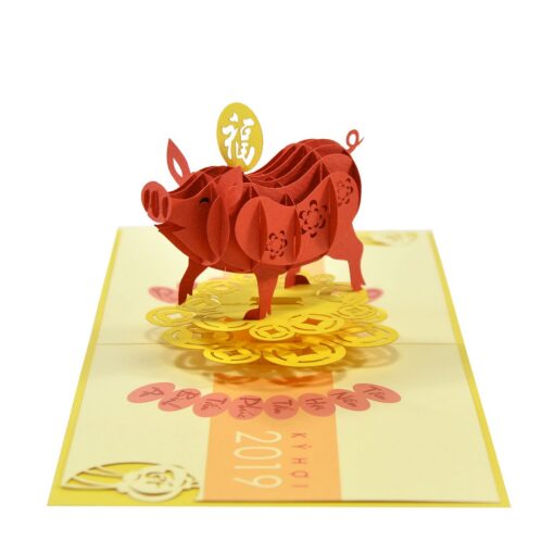 Bulk-Animal-Custom-Pig-3D-Model-Popup-card-manufacturer-03