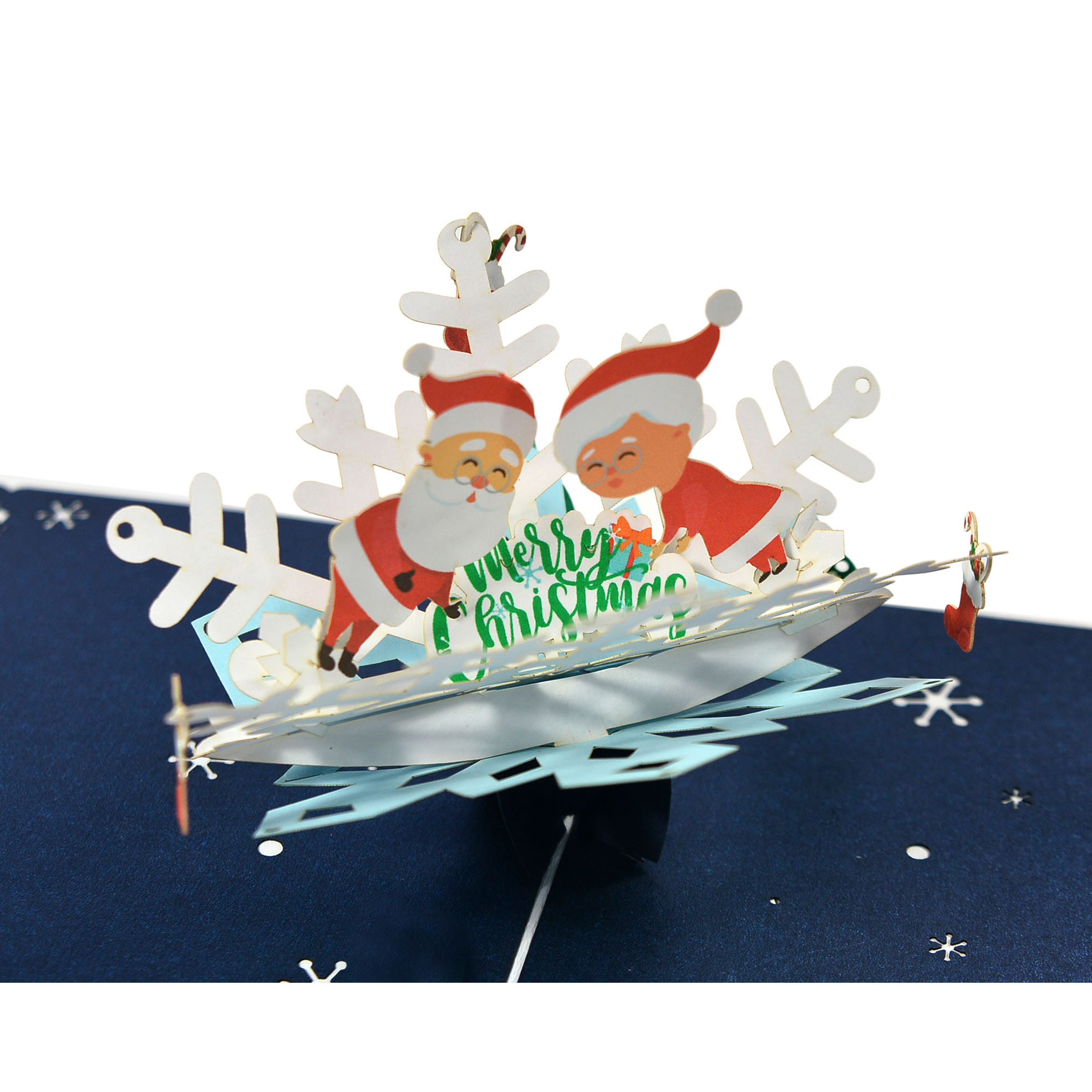 wholesale-Christmas-3D-pop-up-card-santa-claus-and-Mrs-santa-with-snowflake-behind