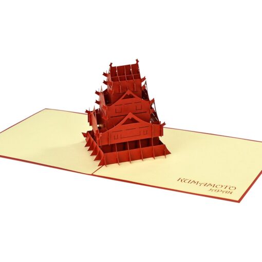 Wholesale-Building-Kumamoto-Castle-Custom-3D-popup-card-Manufacturer-03