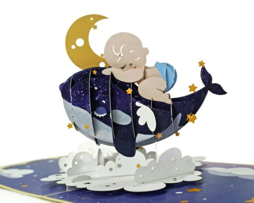 New-born-baby-on-lovely-whale-of-HMG-Pop-Up-Paper-1