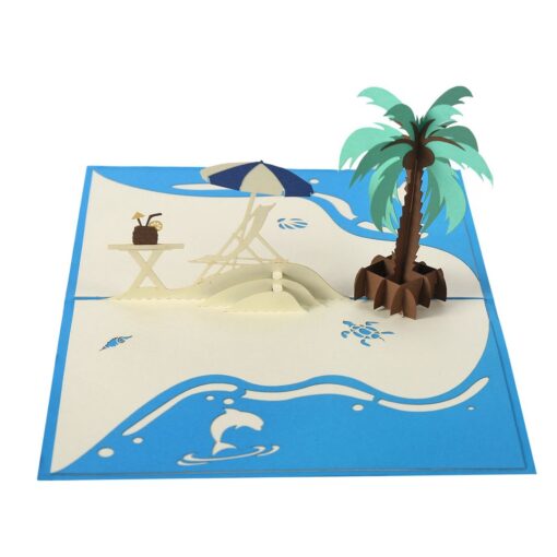 Wholesale-Palm-tree-Happy-Holidays-3D-card-supplier-02