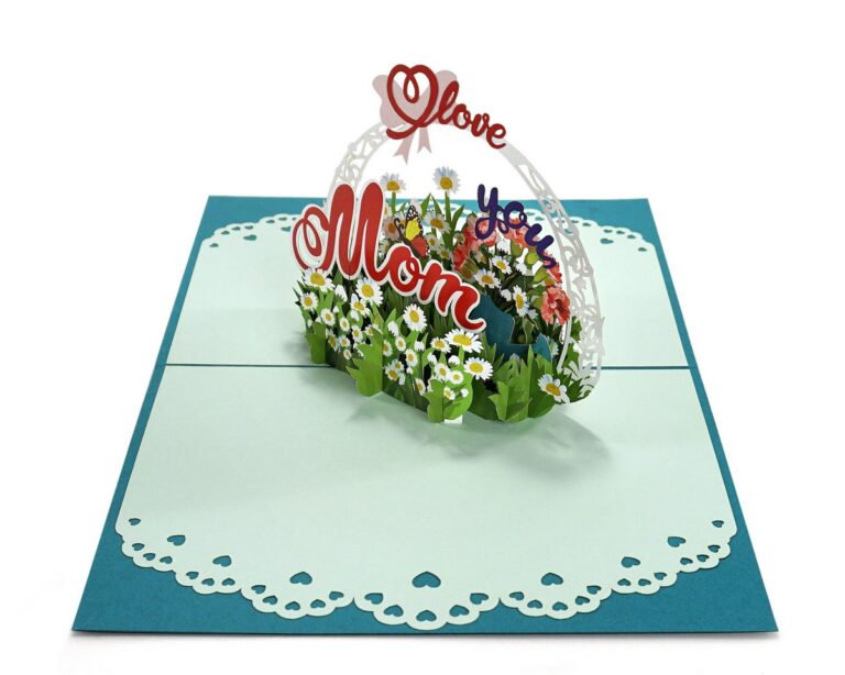 Wholesale Happy Mother day 3D flower popup greeting cards manufacturer ...