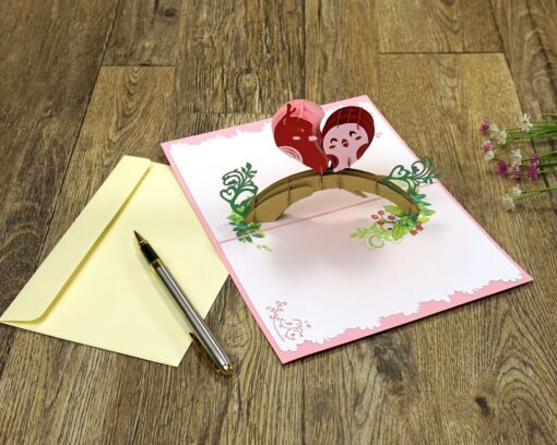 Wholesale-Valentine-Couple-of-Birds-3D-pop-up-card-manufacturer-07