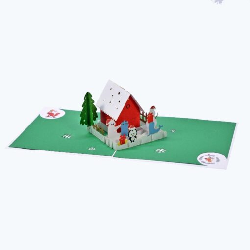 Wholesale-Xmas-House-Custom-3D-pop-up-card-supplier-013