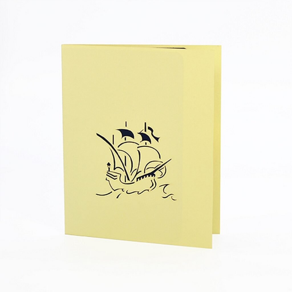 Customized Boat 3D PopUp Greeting Card for Birthday Supplier HMG Pop Up