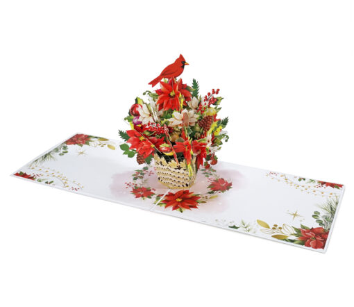 Merry-Christmas-with 3D-Cardinal-and-Poinsettia-pop-up greeting-card-03