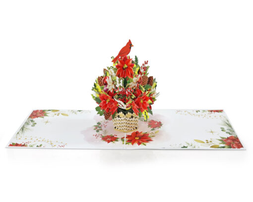 Merry-Christmas-with 3D-Cardinal-and-Poinsettia-pop-up greeting-card-04