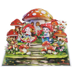 Custom-3D-Skyline-multi-layer-with-Magic-Mushroom-Scene-greeting-Card-02
