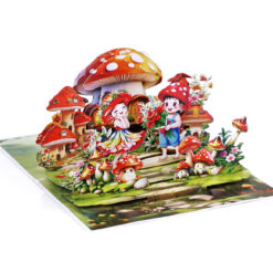 Custom-3D-Skyline-multi-layer-with-Magic-Mushroom-Scene-greeting-Card-04