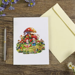 Custom-3D-Skyline-multi-layer-with-Magic-Mushroom-Scene-greeting-Card-10