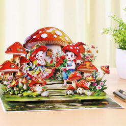 Custom-3D-Skyline-multi-layer-with-Magic-Mushroom-Scene-greeting-Card-11