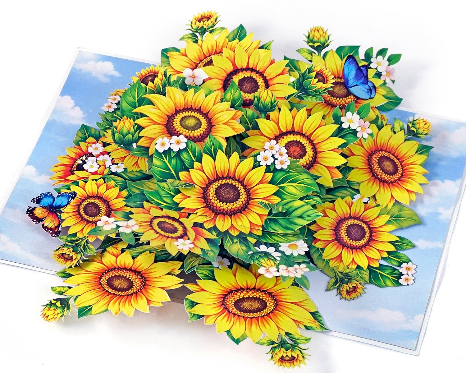 3D bouquet Greeting card Flower Paper 4