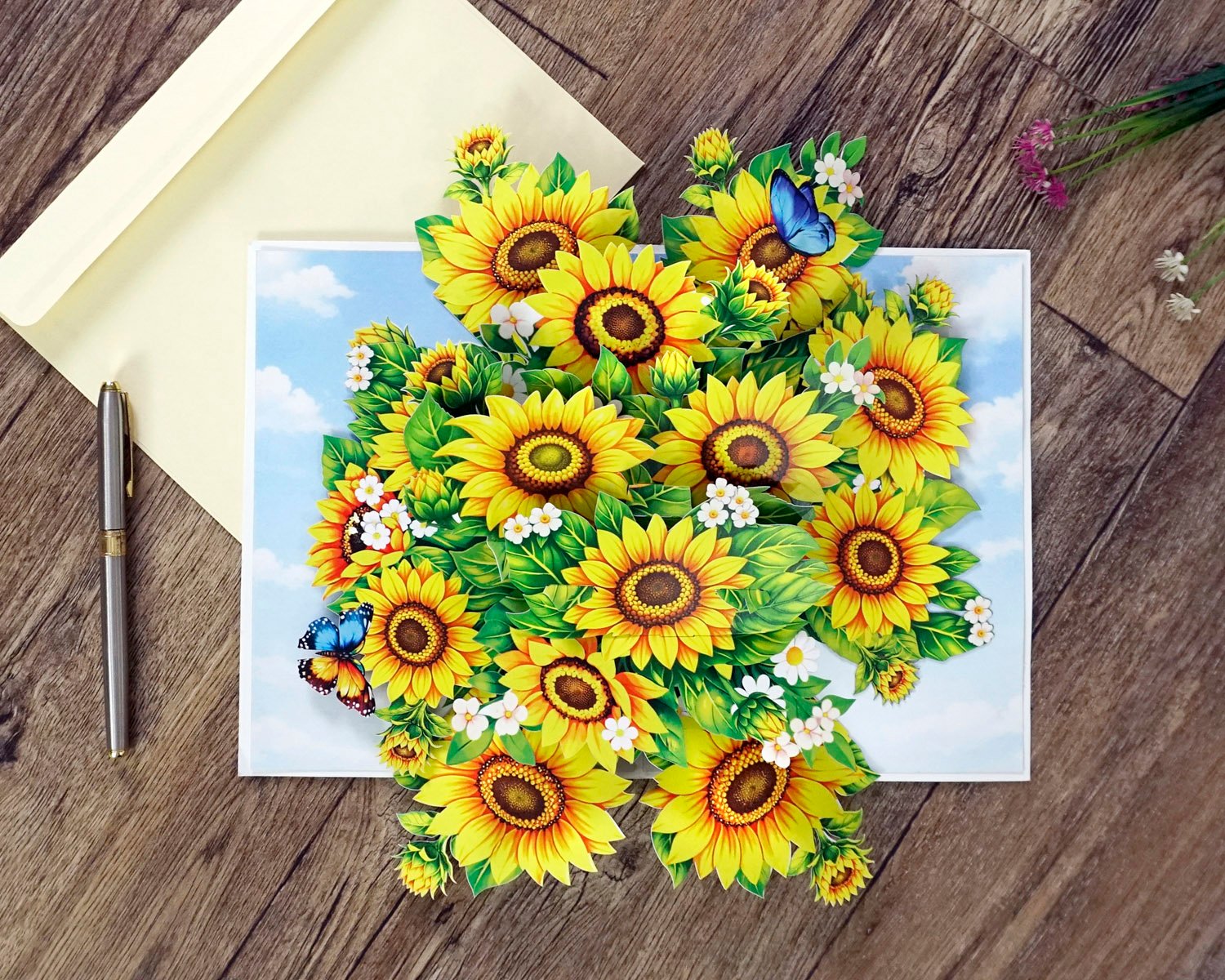 3D bouquet Greeting card Flower Paper 8