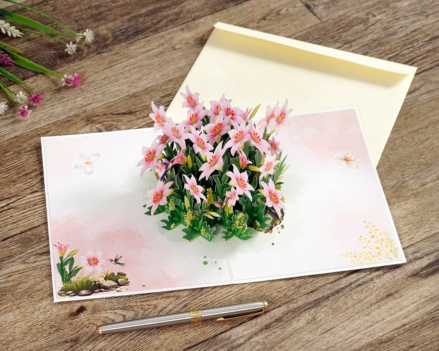 birthday card with lilies 07