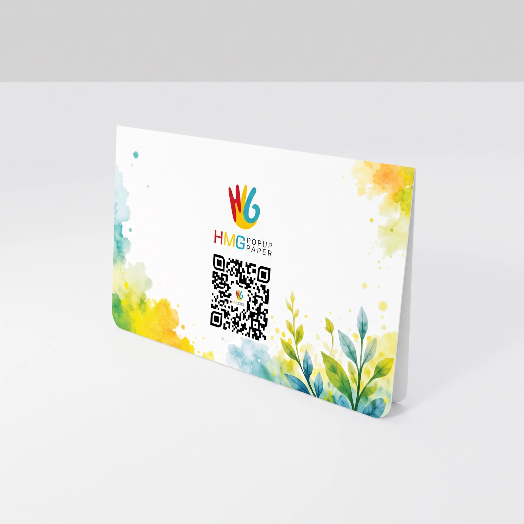 Bulk Watercolor Daffodil & Hummingbird 3D Custom Pop-Up Business Cards for Florists & Creatives - Image 6